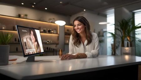 比如说，系统发现某个客户经常看抗衰老产品的内容，但从不下单，可能是因为价格太高。那就可以给他推送一张